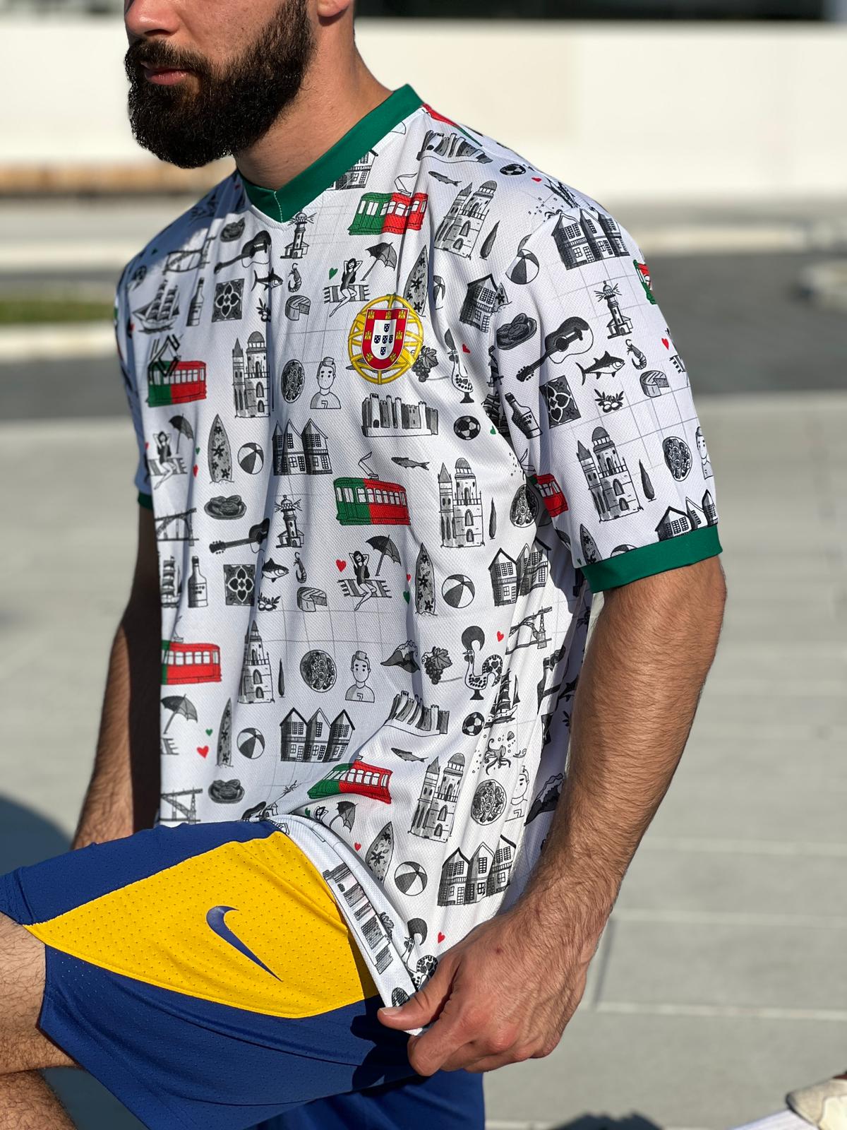 Portugal National Team Football Shirt Heritage White