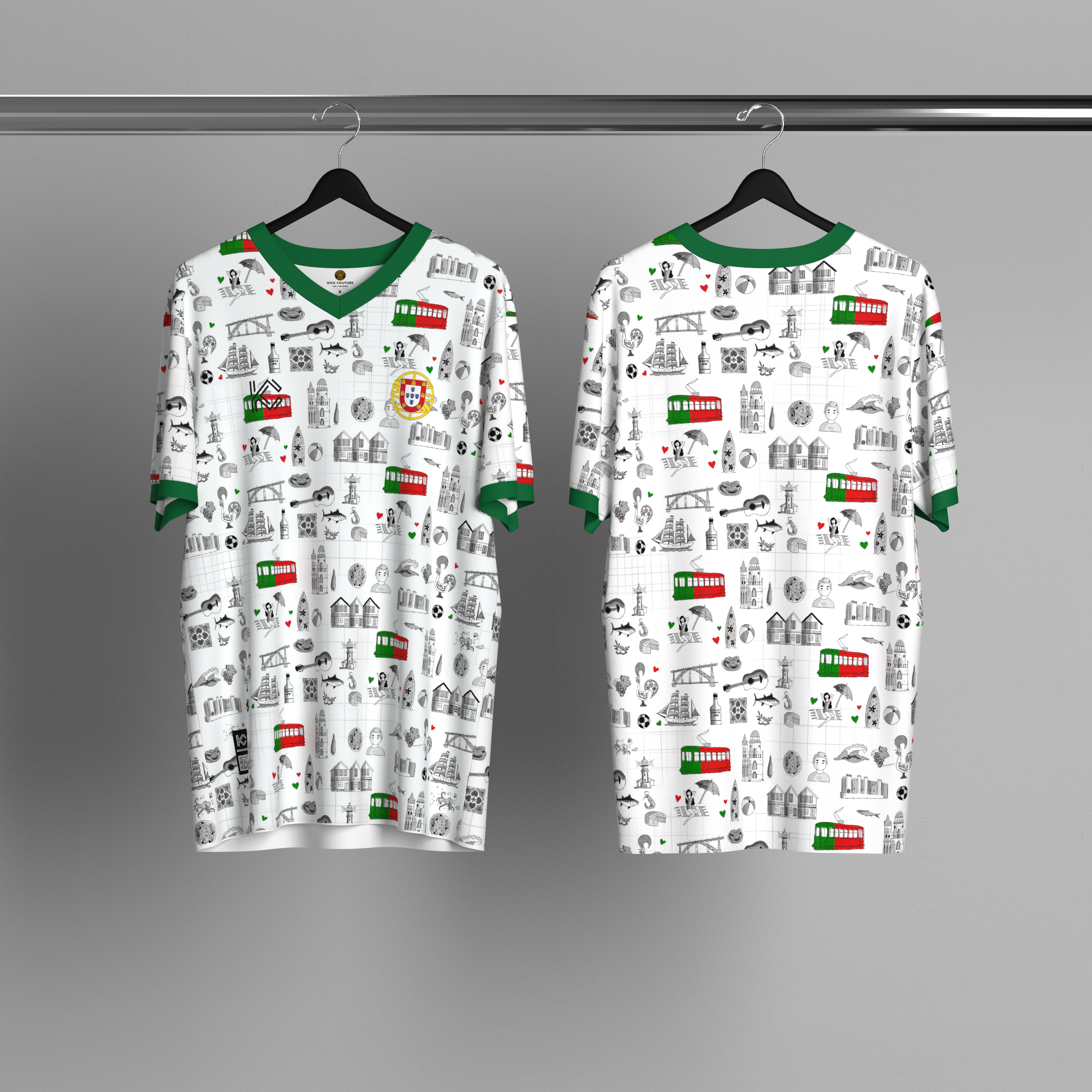 Portugal National Team Football Shirt Heritage White