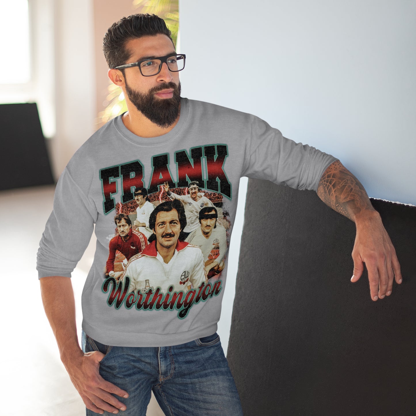 Dukserica Frank Worthington s okruglim izrezom 