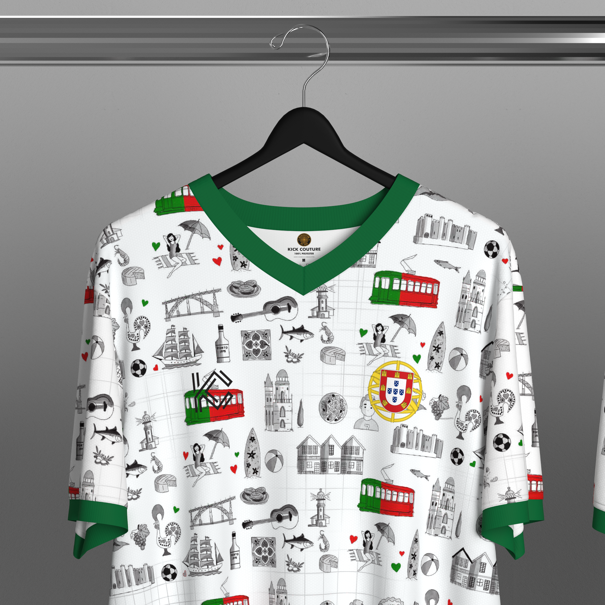 Portugal National Team Football Shirt Heritage White