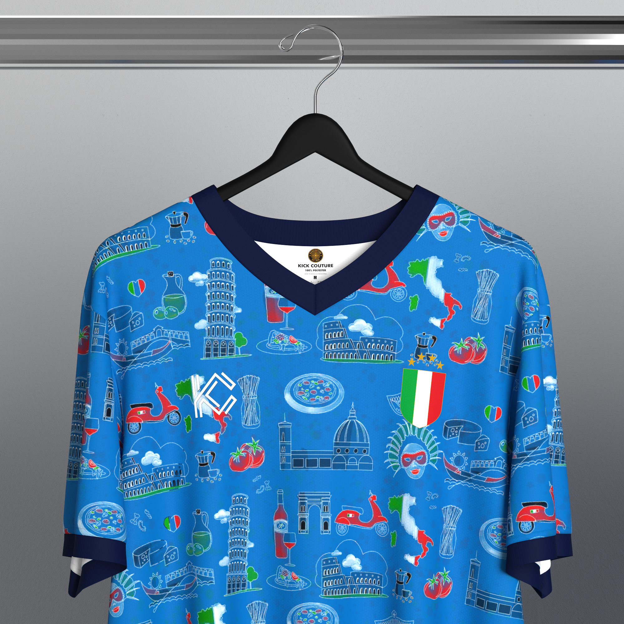 Italy National Team Football Shirt Heritage Blue