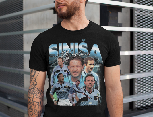 Sinisa Mihajlovic Lazio Bootleg T-Shirt - Kick Couture concept football shirt - photo 2