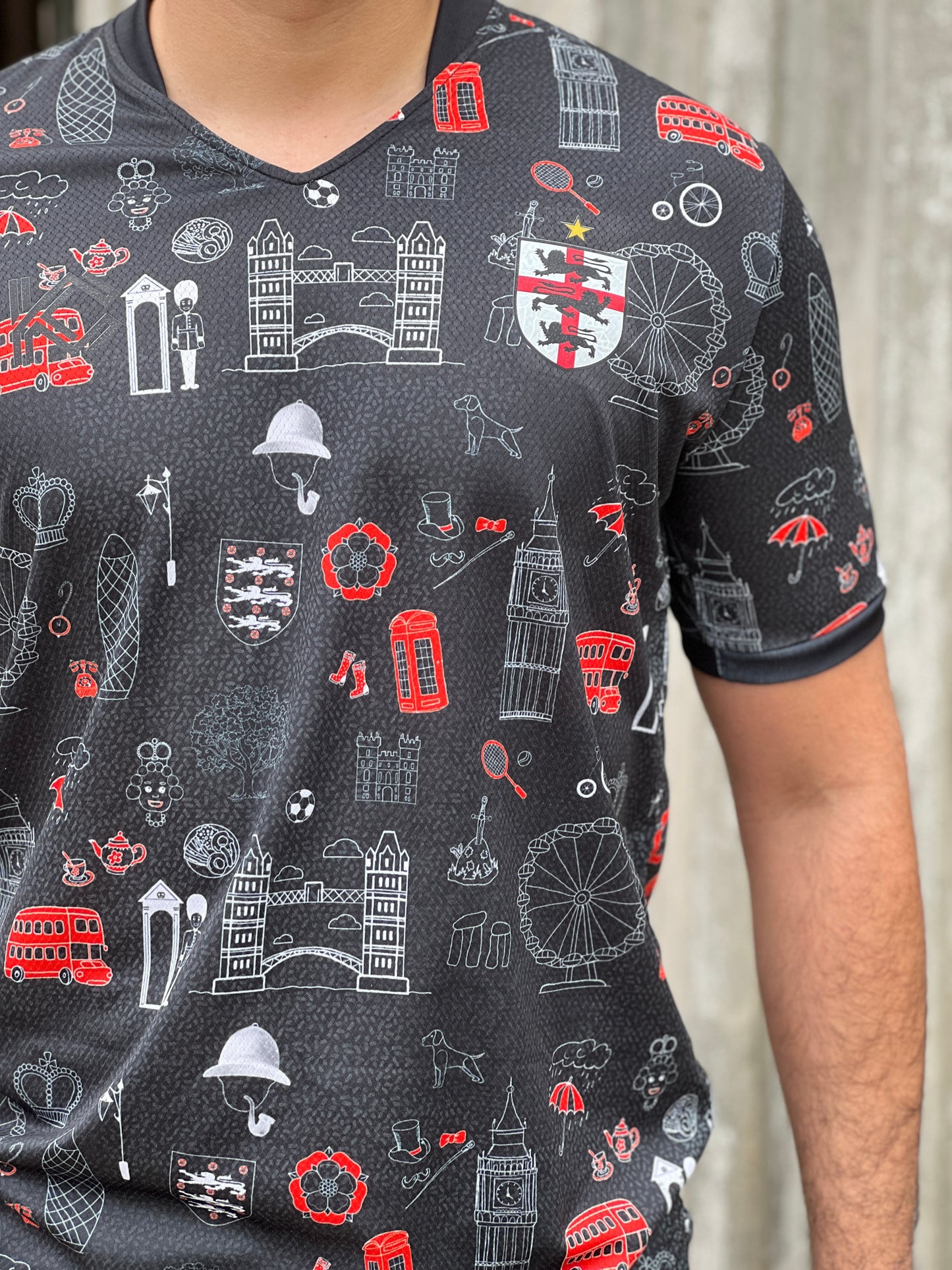 Majica nogometne reprezentacije Engleske Heritage crna