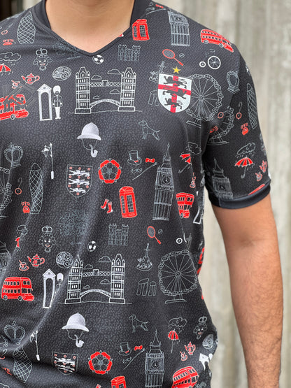 Majica nogometne reprezentacije Engleske Heritage crna