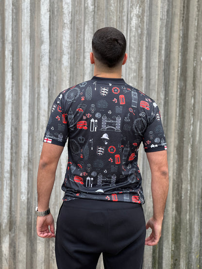 Majica nogometne reprezentacije Engleske Heritage crna