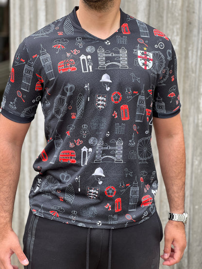 Majica nogometne reprezentacije Engleske Heritage crna