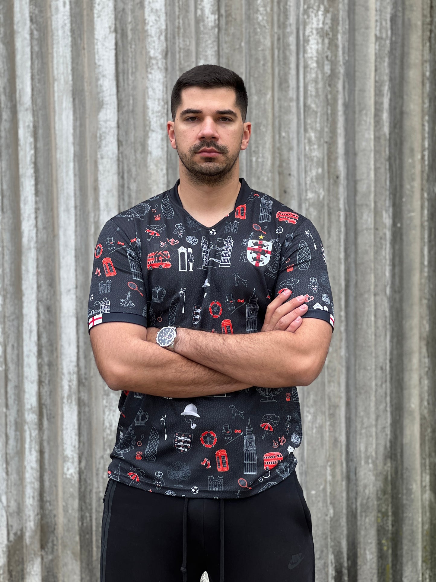 Majica nogometne reprezentacije Engleske Heritage crna