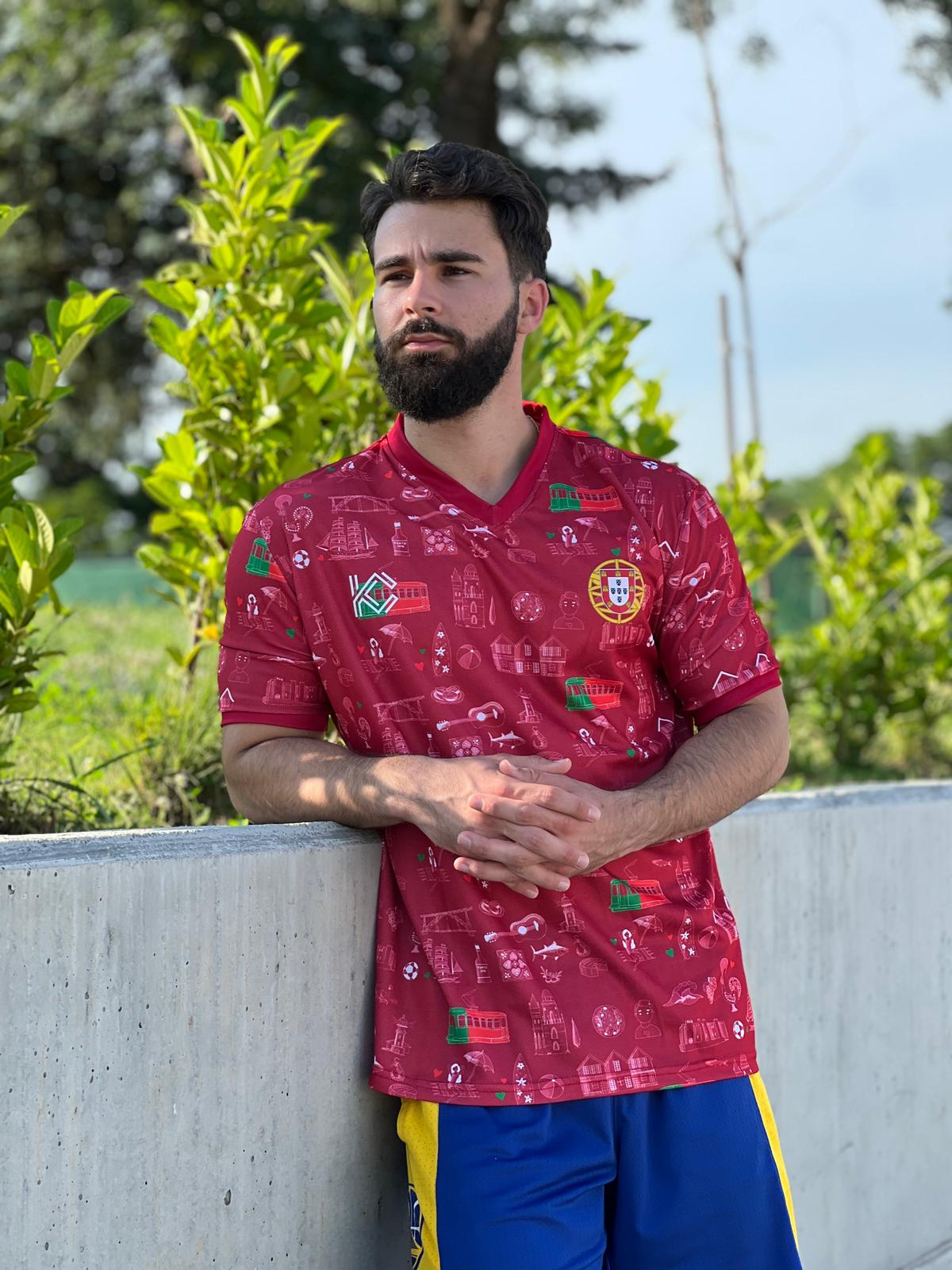 Portugal National Team Football Shirt Heritage Red