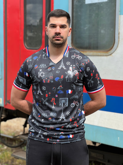 Majica reprezentacije Francuske Heritage Crna