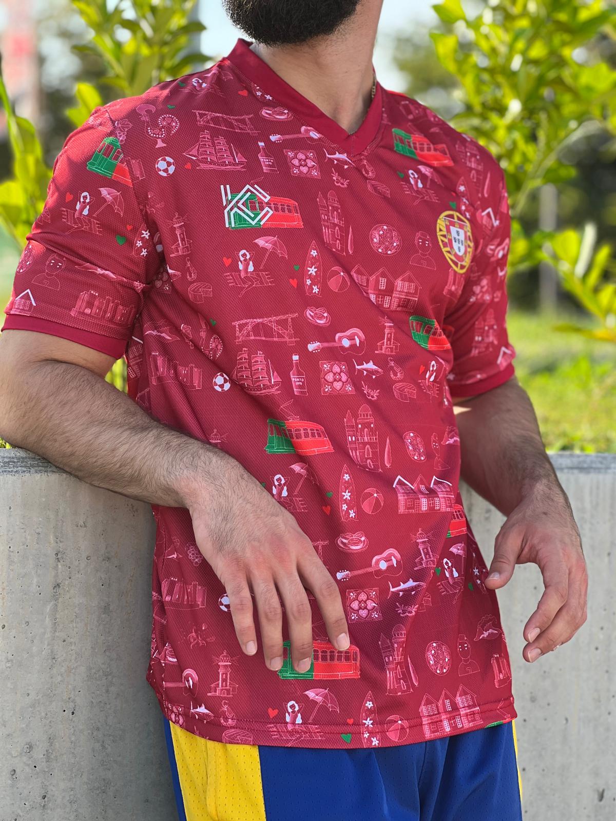 Portugal National Team Football Shirt Heritage Red