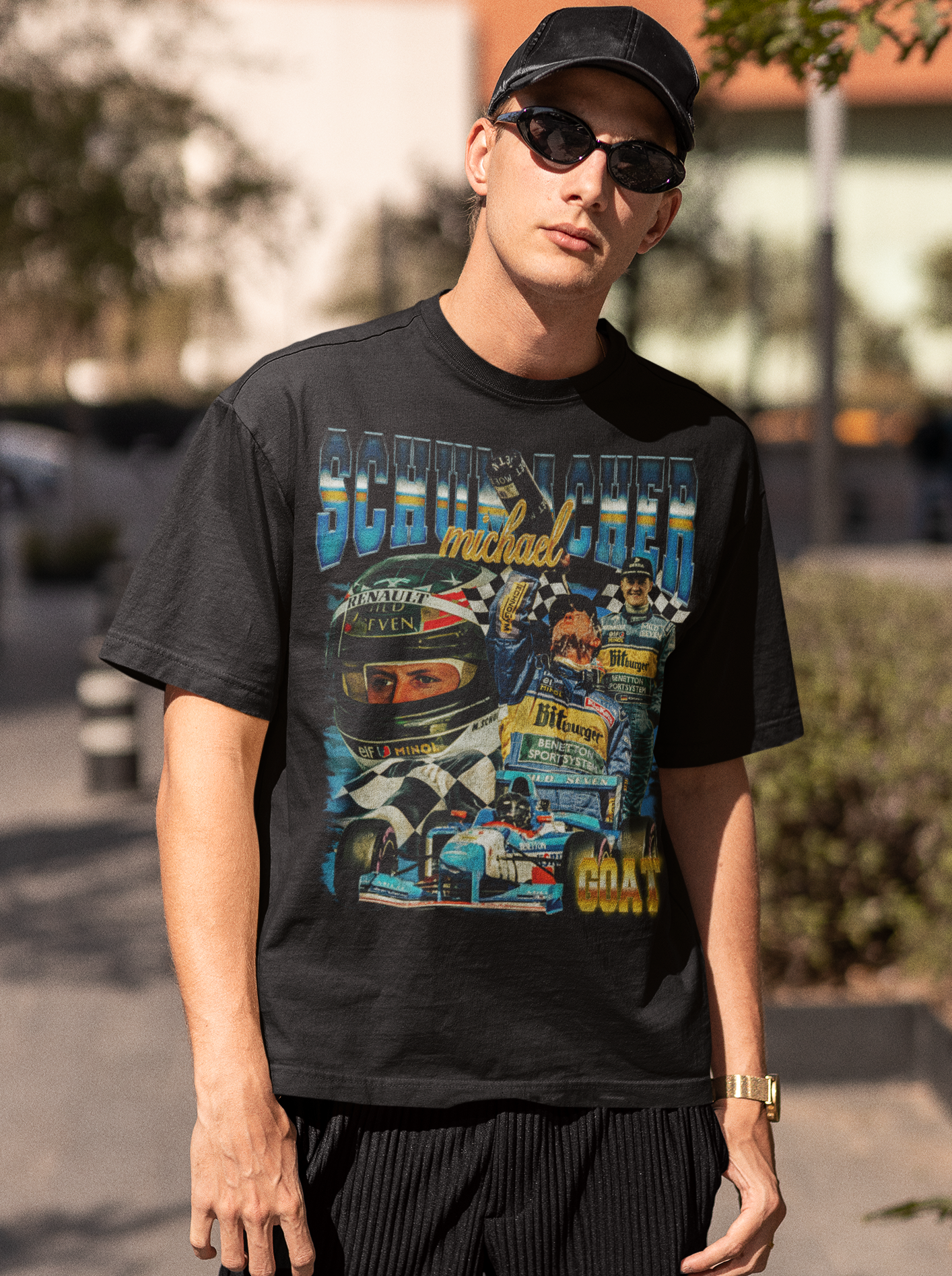 Michael Schumacher Bootleg majica Benetton plava